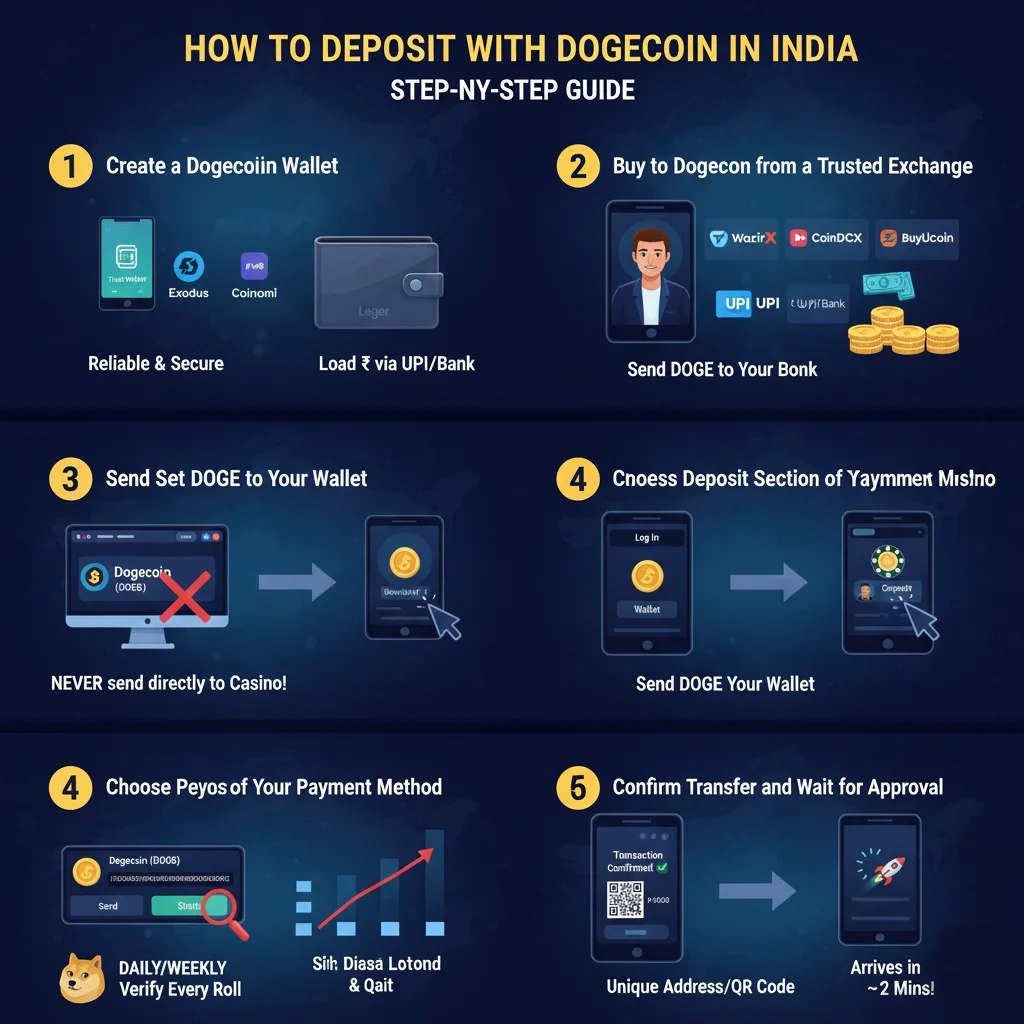 How to Deposit with Dogecoin in India