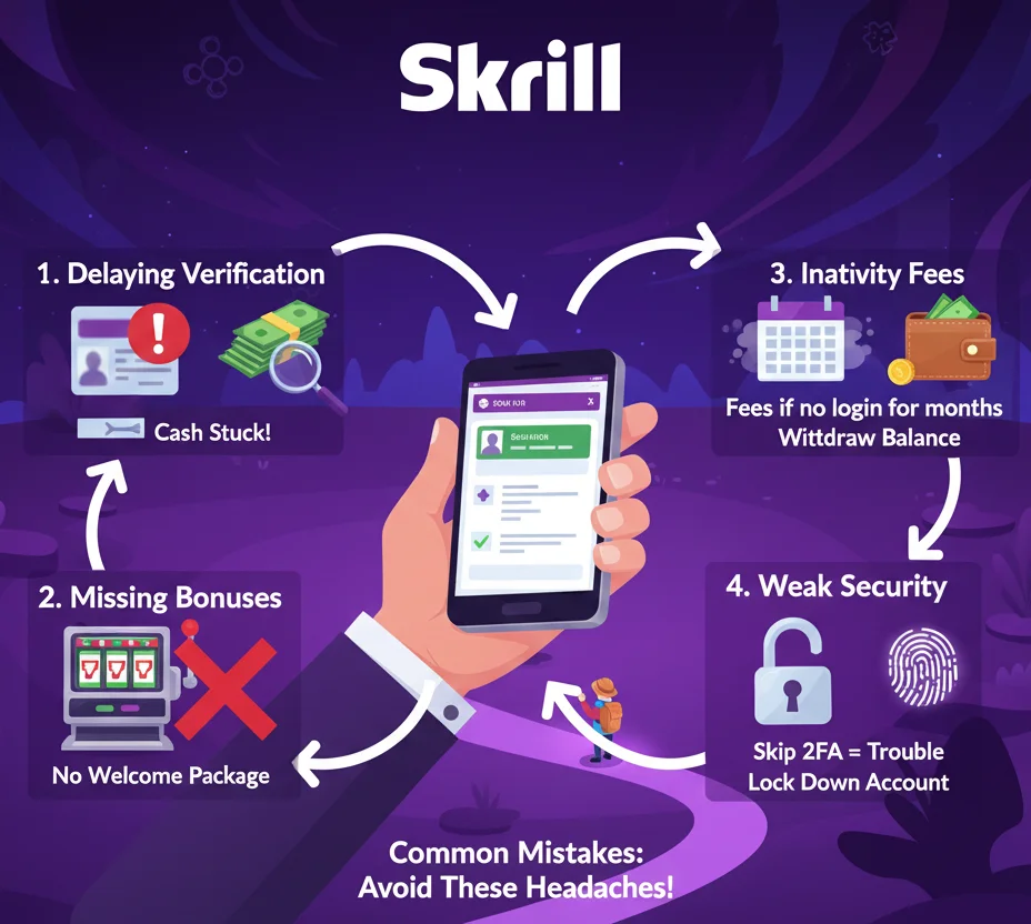 Common Mistakes Players Make Using Skrill