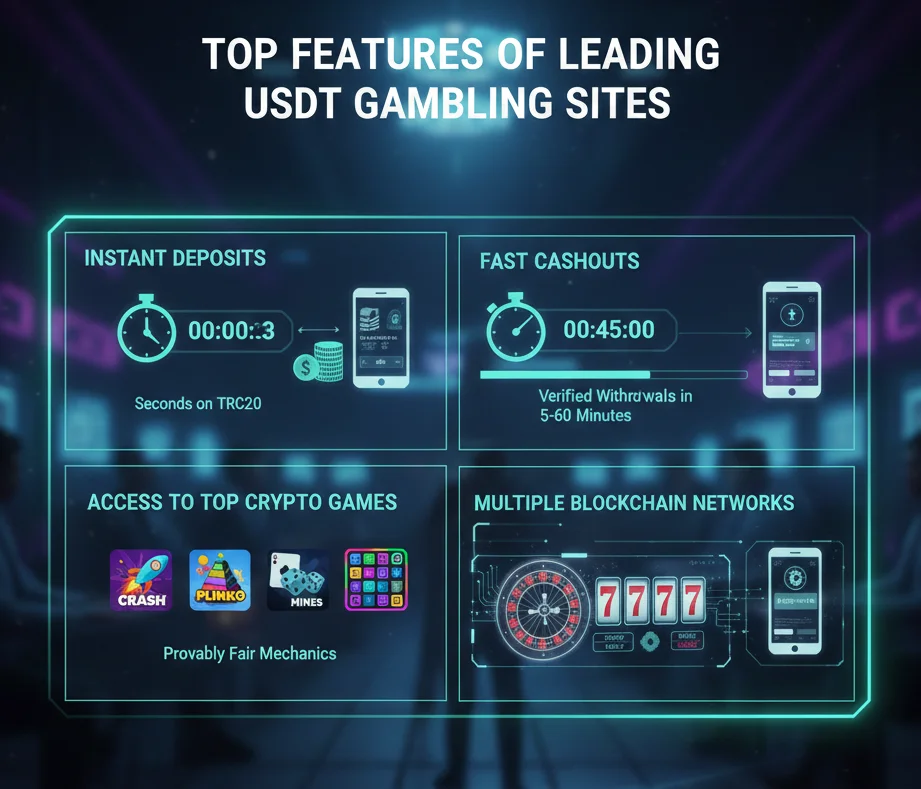 Top Features of Leading USDT Gambling Sites