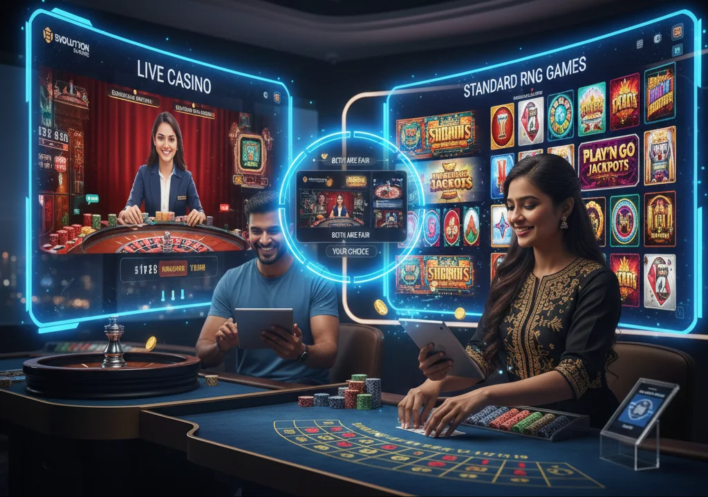 Live Casino vs Standard Online Casino Games