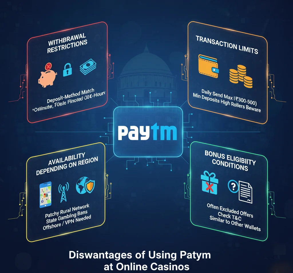 Disadvantages and Limitations of Paytm Casinos