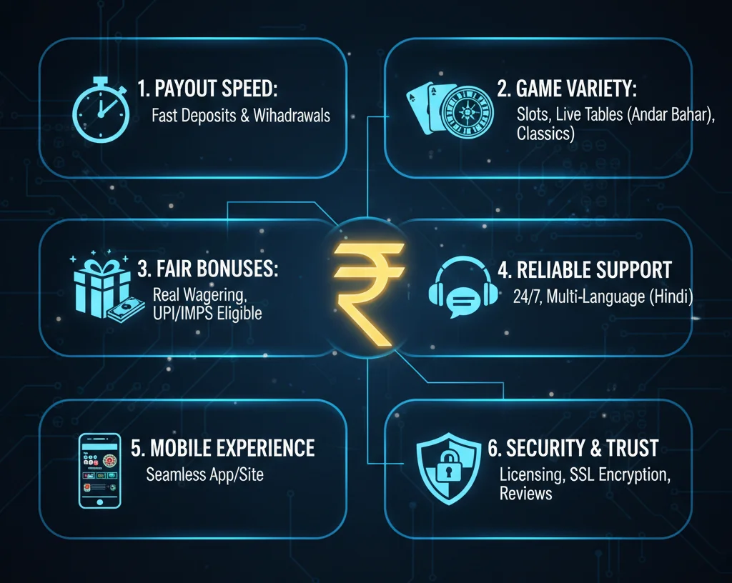 How We Evaluate Casinos Supporting IMPS & UPI