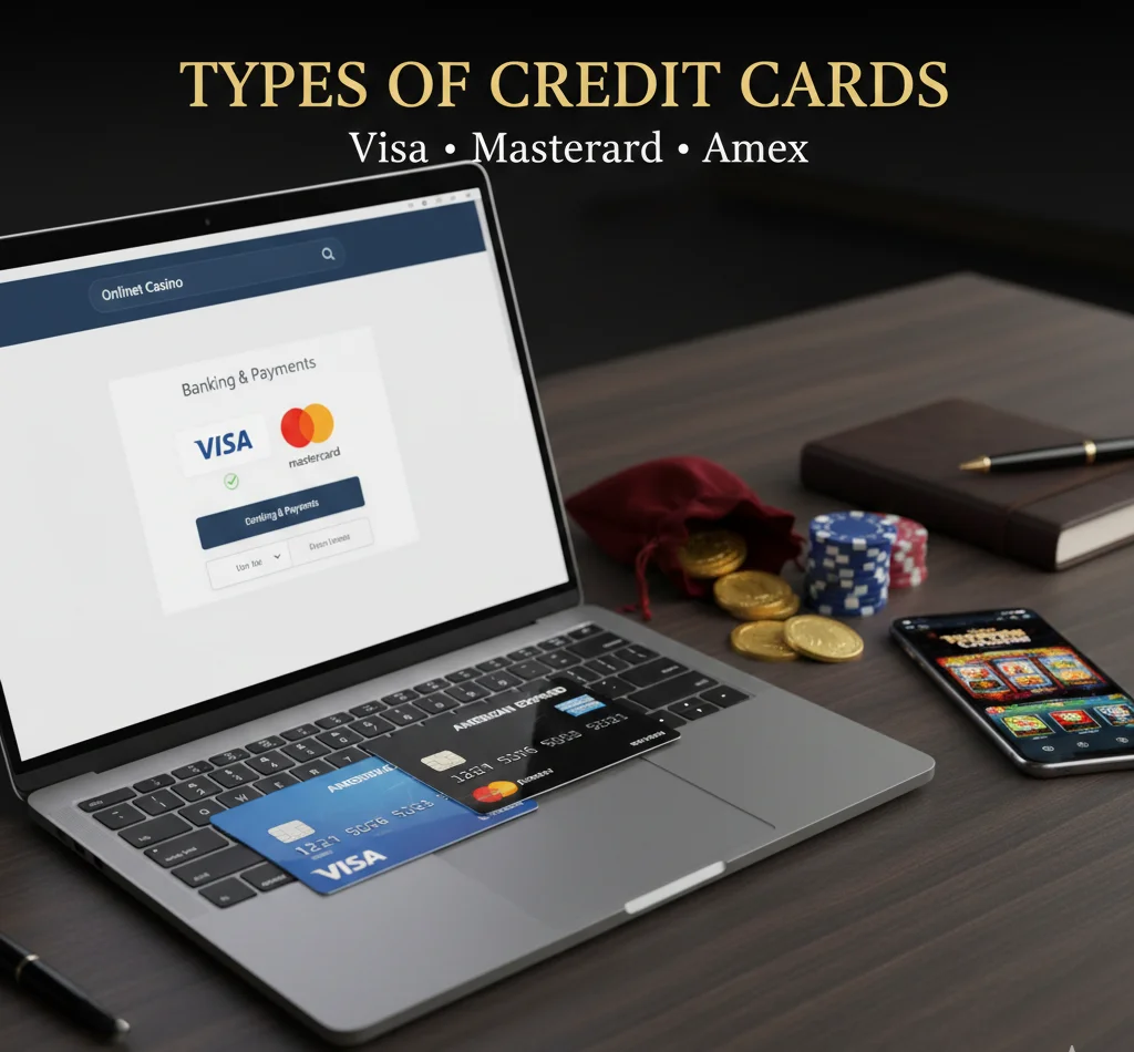 Types of Credit Cards Accepted by Online Casinos