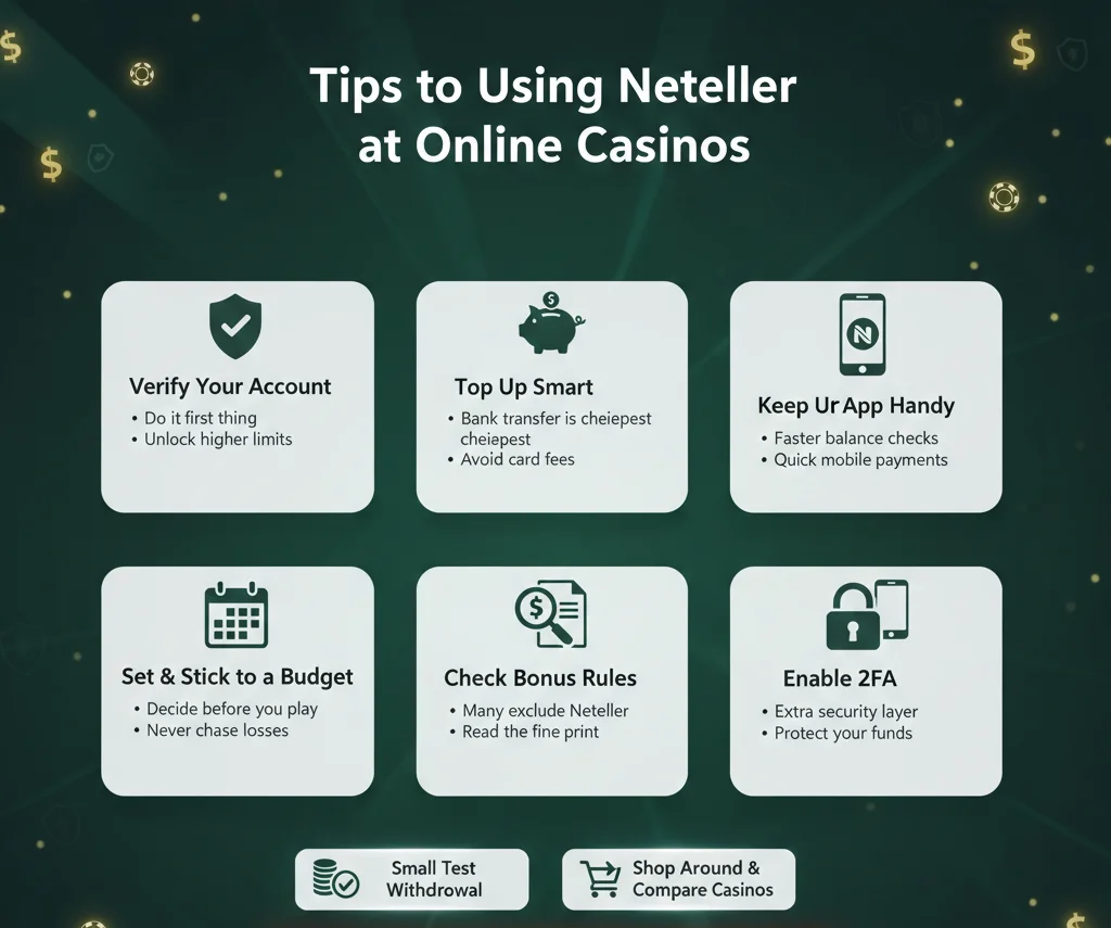 Tips for Using Neteller at Online Casinos