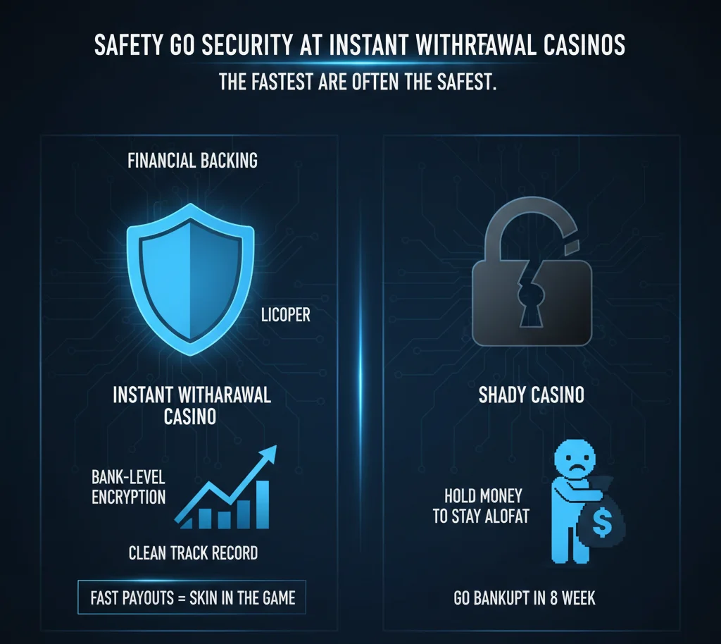 Safety and Security at Instant Withdrawal Casinos