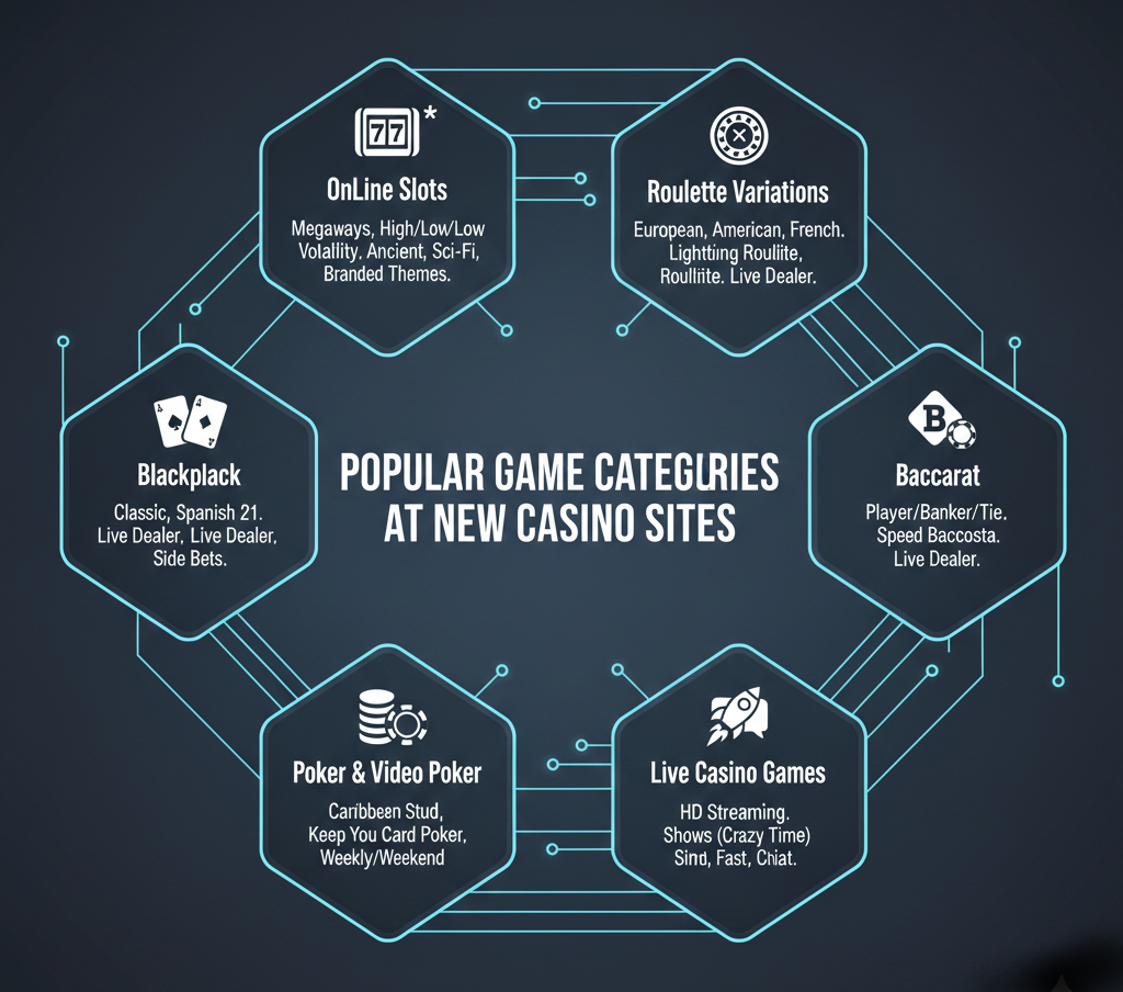 Popular Game Categories at New Casino Sites