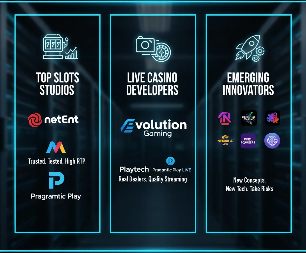 Game Providers Behind Real Money Casinos