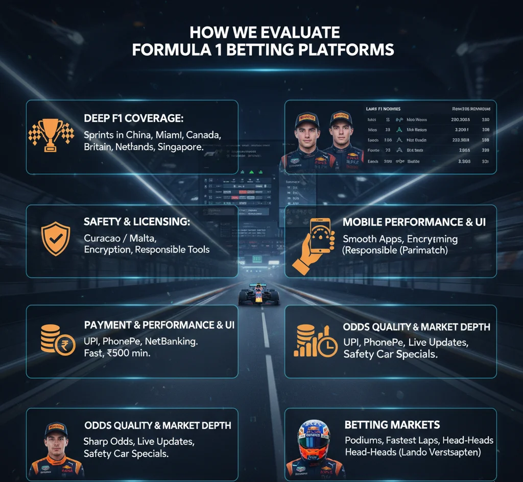 How We Evaluate Formula 1 Betting Platforms