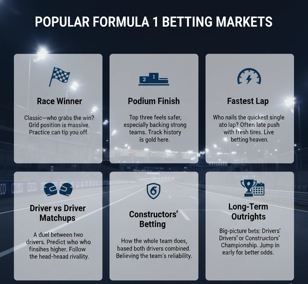 Popular Formula 1 Betting Markets