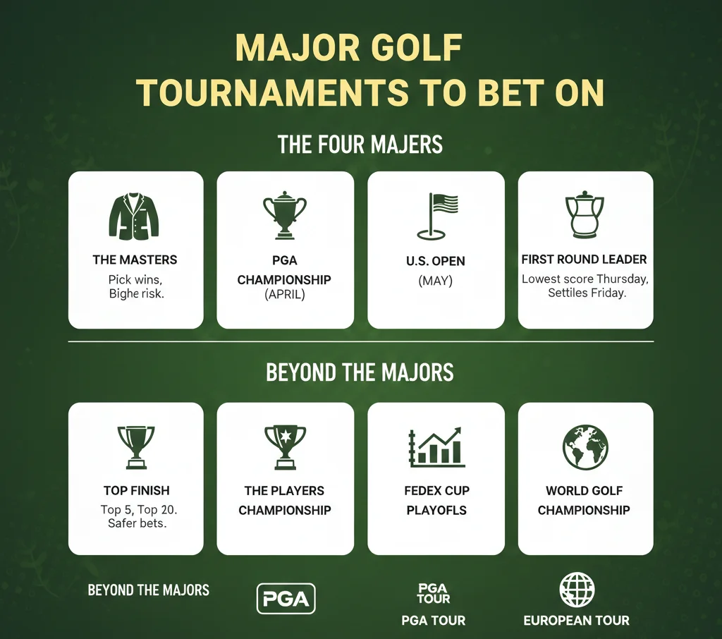 Major Golf Tournaments to Bet On
