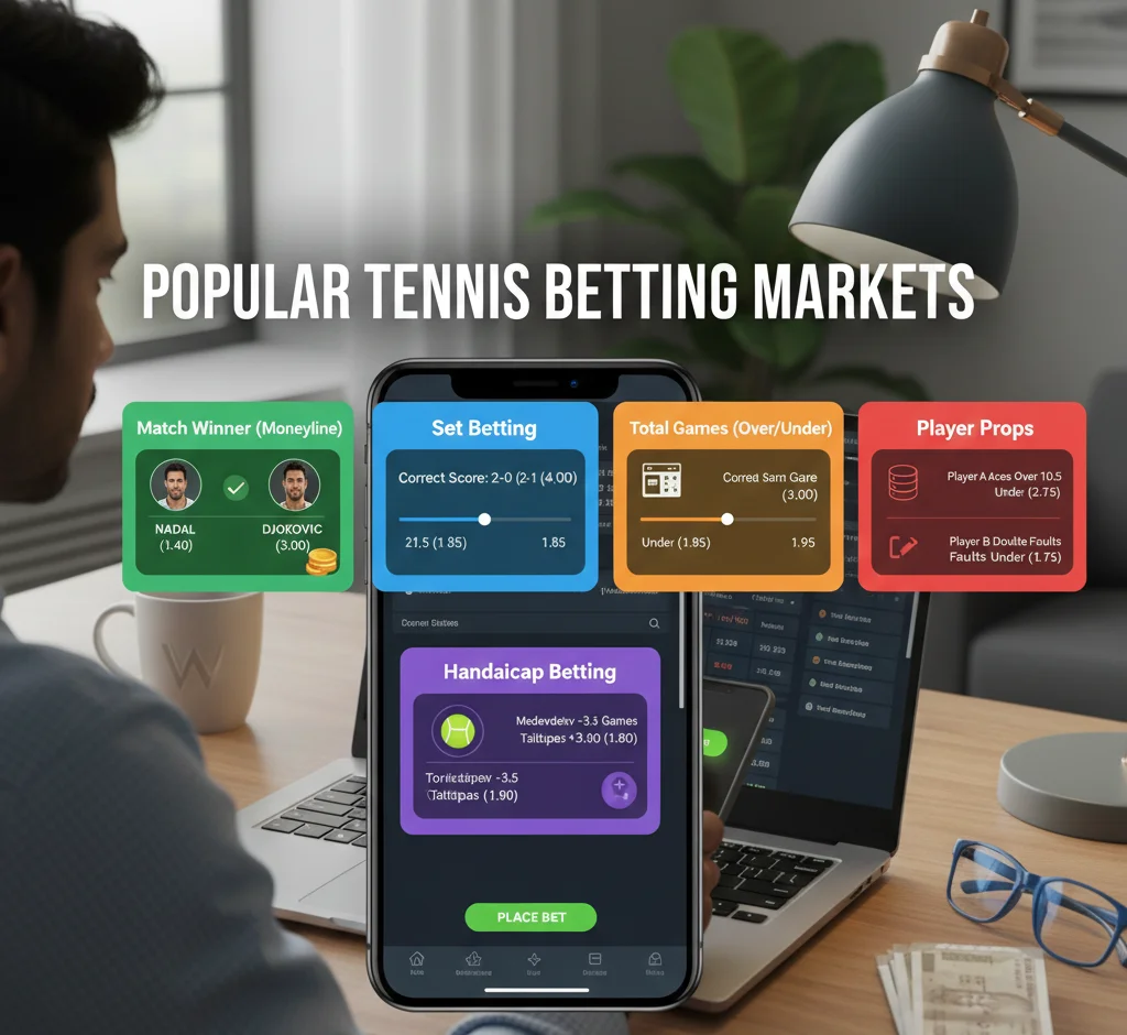 Popular Tennis Betting Markets Explained